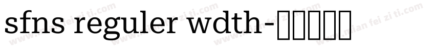 sfns reguler wdth字体转换